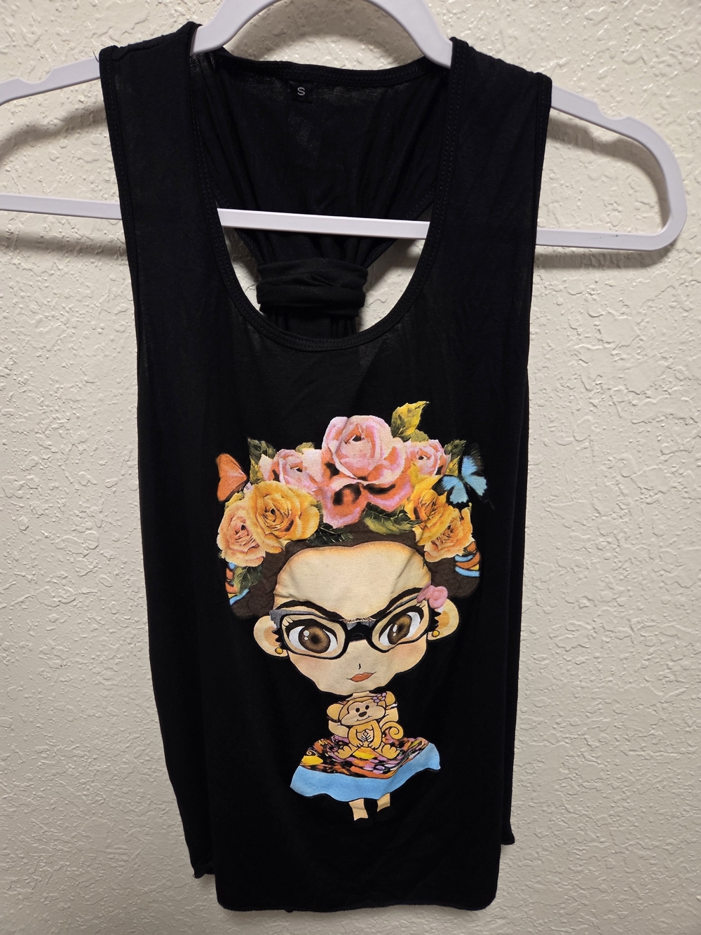 Frida Black Floral Graphic Tee